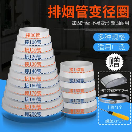 迈恻亦抽油烟机排烟管变径大小转换接头塑料变径止逆阀通风排气管变径