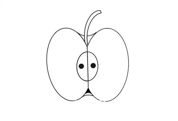 怎么画切开的苹果,图片,简笔画-学笔画