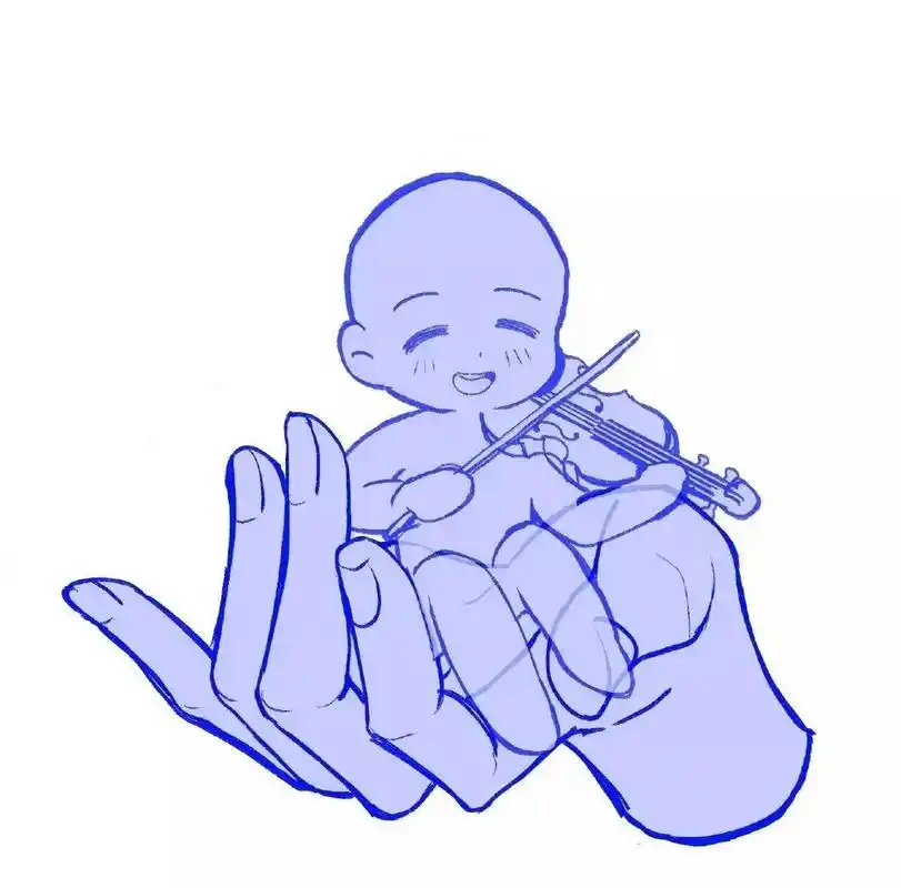 掌中萌物,给自己的oc画一个吧~7215.qq人掌中萌物线稿模板 - 抖音