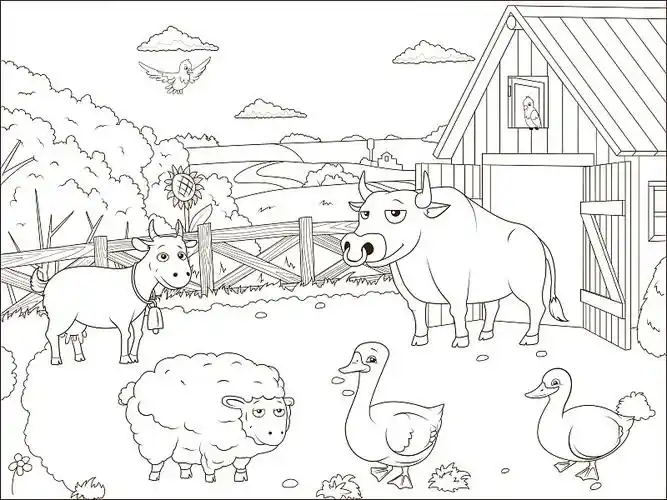 卡通农场彩书儿童