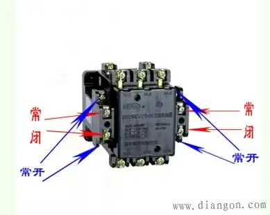 接触器上的辅助接点,那个是常开点,那个是常闭点