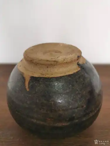 唐 耀州窑 黑秞罐