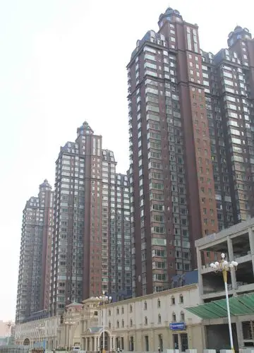 石家庄旧墙面翻新成真石漆的祥云国际 - 天恩真石漆,外墙施工,真石漆