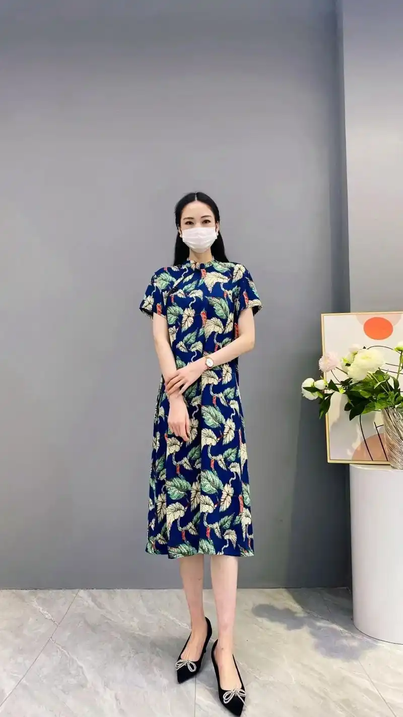 真丝雪纺连衣裙