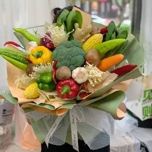 西兰花创意蔬菜花束生日母亲节广州上海北京深圳同城鲜花速递全国