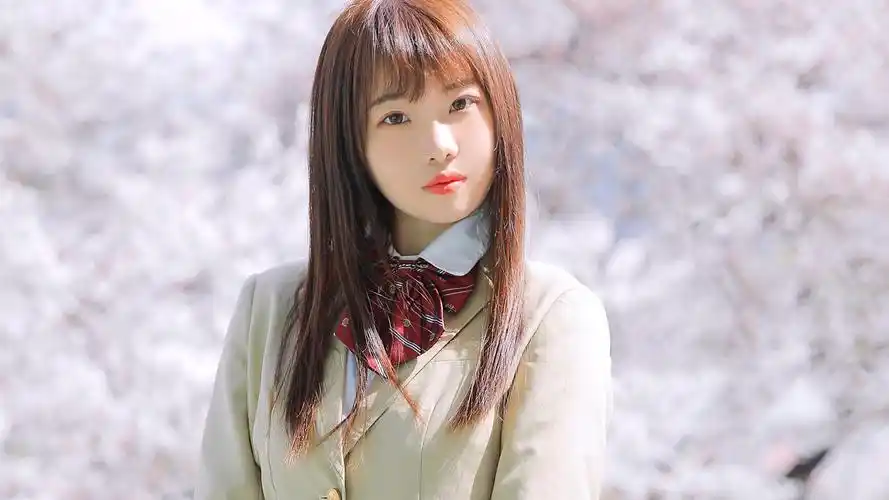 元气jk少女制服写真图片-美女壁纸 - 壁纸家