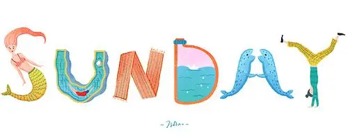 《sunday》一组字母设计
