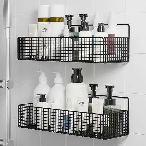 卫生间置物架墙上壁挂浴室用品大全打孔洗澡间厕所浴室角架