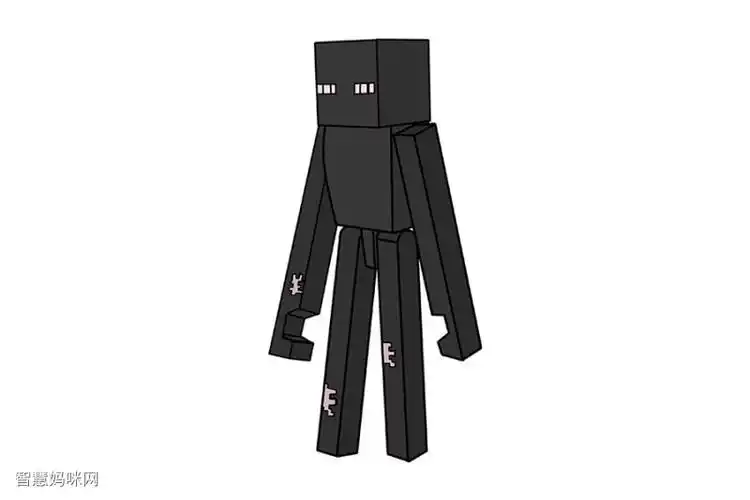 我的世界末影人怎么画