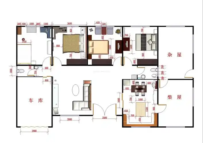 农村自建平房房屋户型设计图
