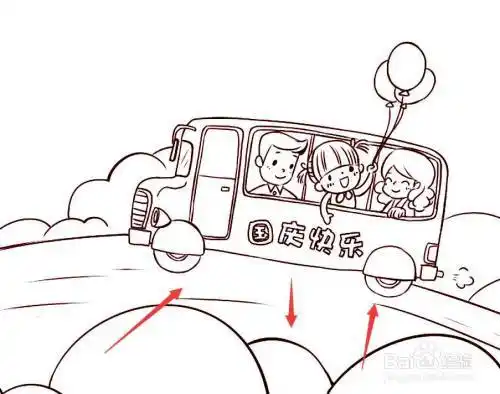 怎么画国庆节去旅行的简笔画