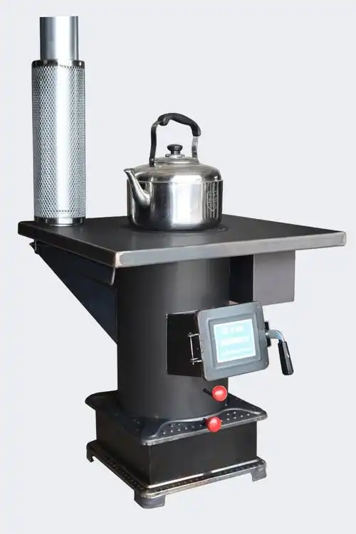 气化柴火炉室内取暖无烟家用农村移动便携大锅台烧木柴柴火灶台 升级