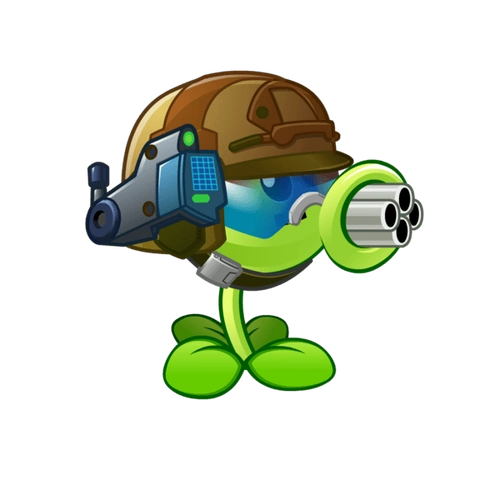 豌豆射手机关枪简笔画