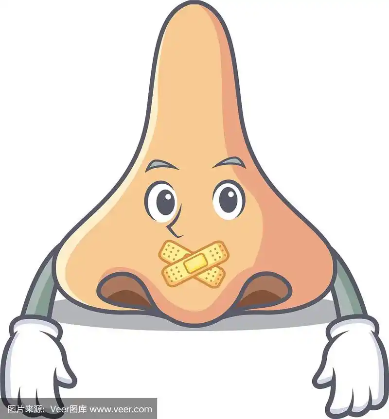 无声的鼻子卡通风格吉祥物