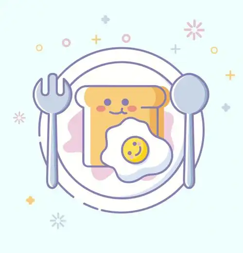 线条扁平风mbe风格小插画超可爱的