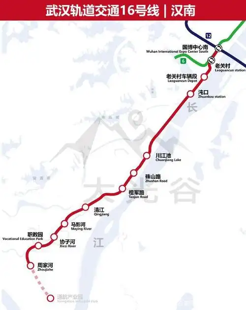 武汉地铁16号线明年开通,快来看看都经过哪些地方!