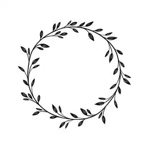 花花圈为您的文本.装饰元素的设计.复古和质朴风格插画