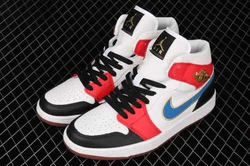 air jordan 1 mid aj1 乔1多彩拼接 金属飞翼 dc1426-100