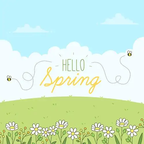 hellospring春天小清新简约插图