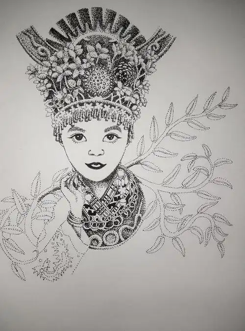 人物简笔画姑姑