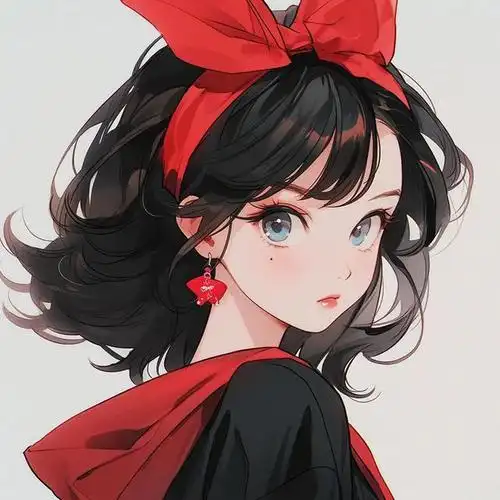 可爱头像蝴蝶结女孩心动的感觉