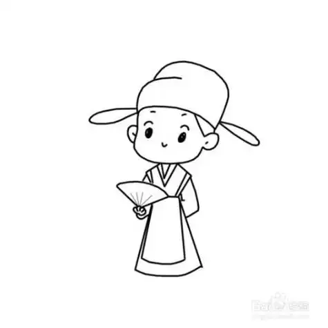 怎么画侧面的古代人物简笔画