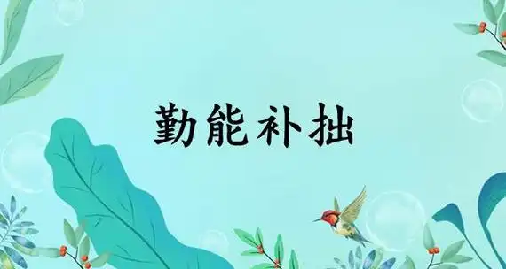 勤能补拙的意思怎么读