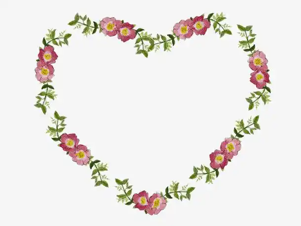 花朵心形相框