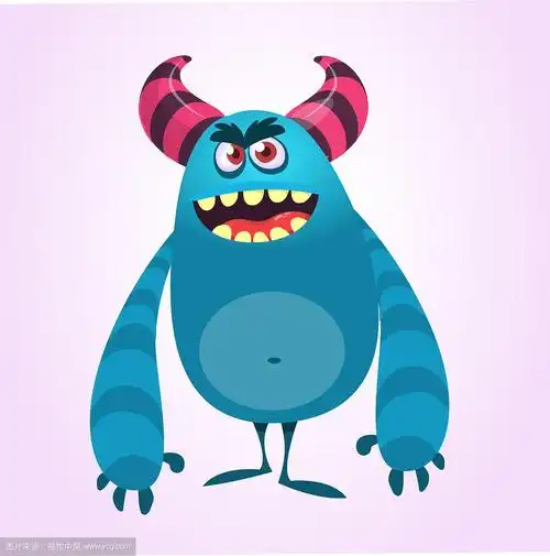 可爱的卡通怪物