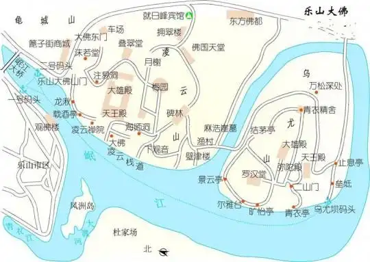 乐山大佛景区全图