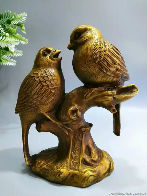 纯铜摆件双喜临门