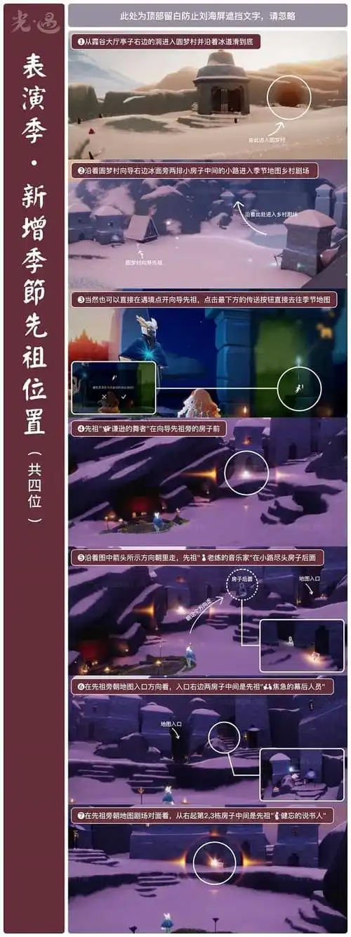 光遇表演季晨岛先祖位置汇总