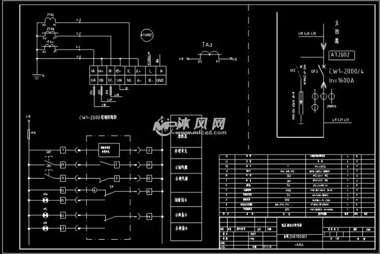 某综合楼低压配电柜一二次原理图