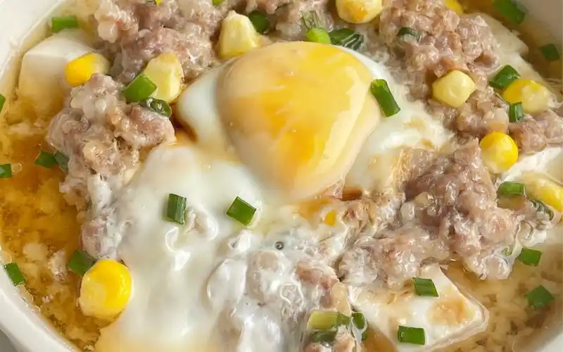 豆腐肉饼蒸蛋