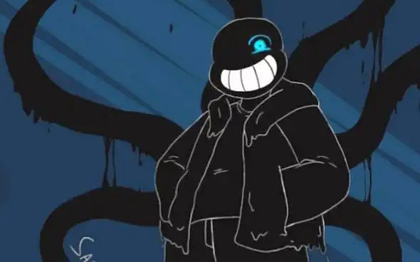 在本子上画的,噩梦sans.