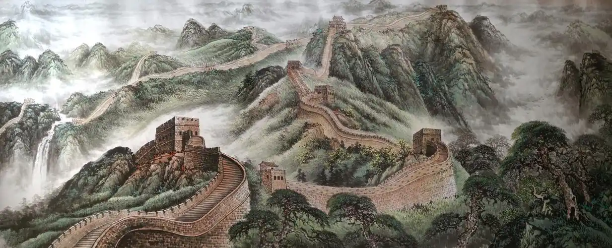 长城_万里长城_山水_国画_装饰作品_藏画网_中国书画交易网_画廊和