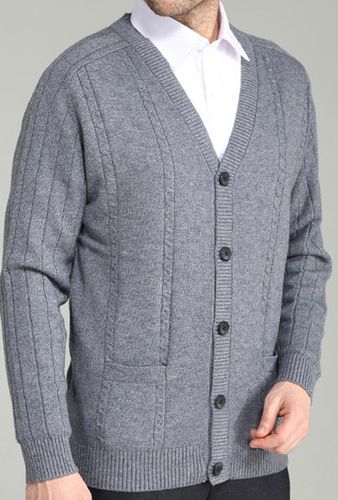 baluoshang中老年男士毛衫开衫老年人毛衣针织线衫外套父亲爸爸春秋季