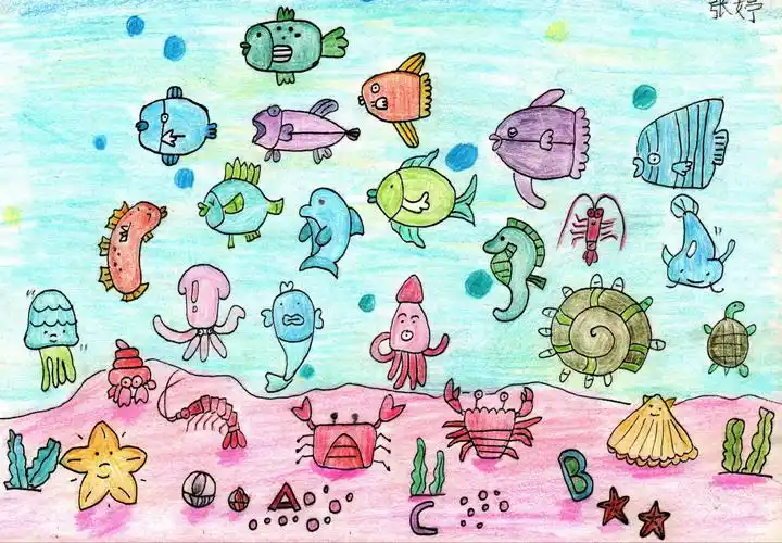29幅海底世界主题彩铅手绘作品合辑