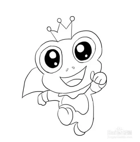 卡通简笔画:青蛙王子