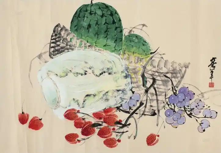 0009果蔬图镜心纸本