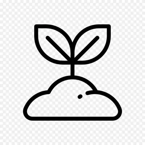 发芽种子农业的计算机图标.发电厂