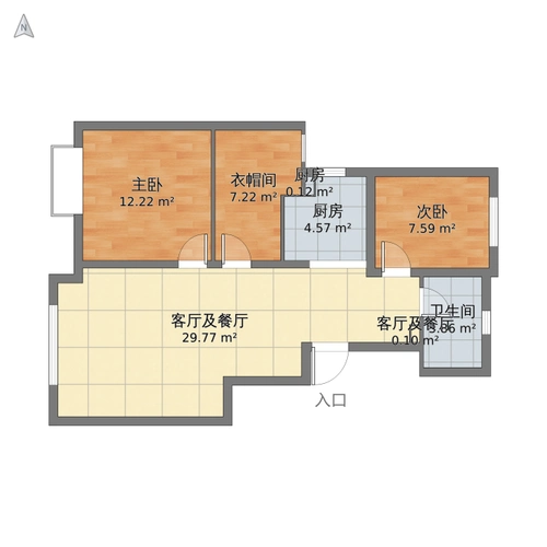 欧式风格三室一厅装修设计图