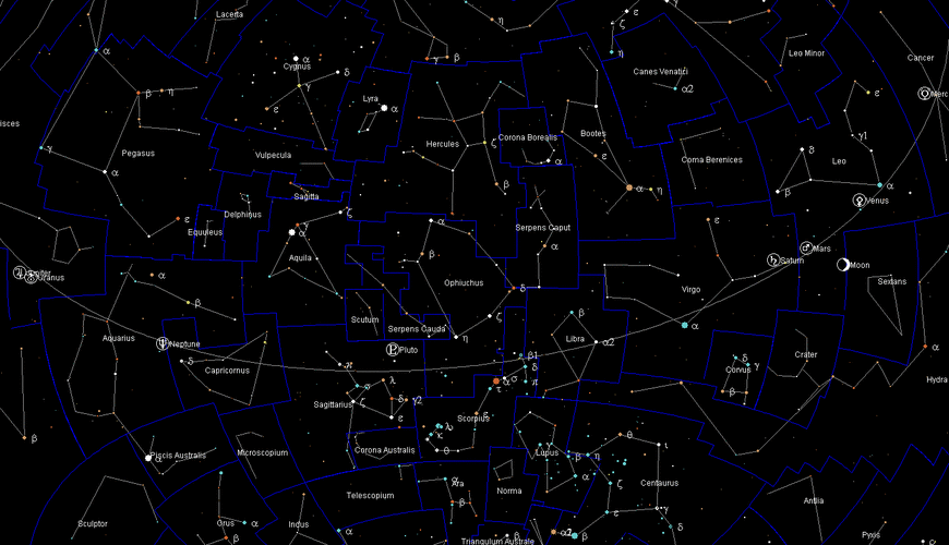 天秤座在天空的位置,天秤座的位置在哪