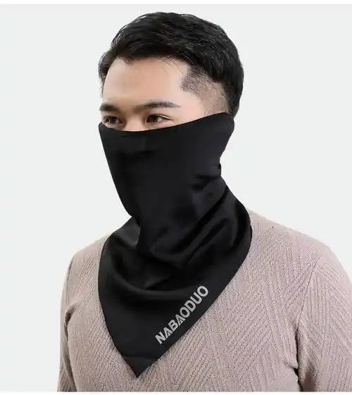 蒙面面罩三角魔术头巾男冬季保暖面罩骑行装备户外三角巾防寒面巾围脖
