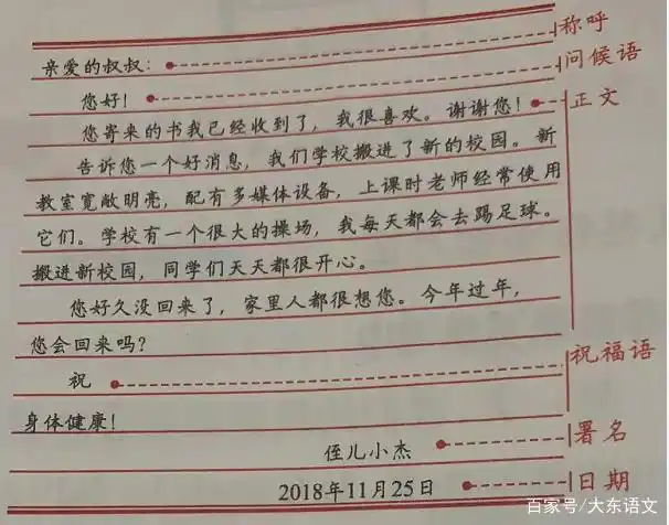 1,课本上给了我们写信的正确格式.