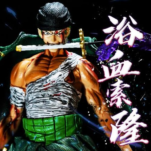 海贼王gk手办 浴血索隆 三刀流霸气 动漫模型雕像手办摆件