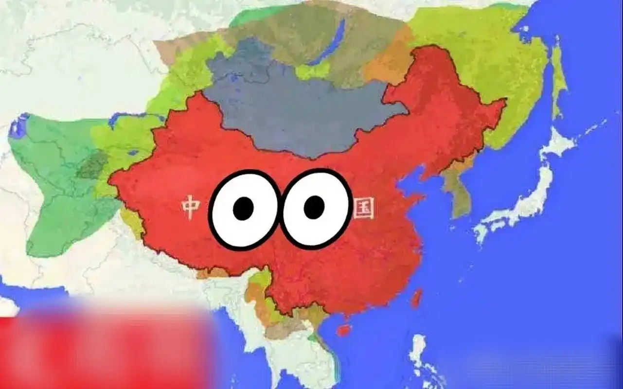 把中国各朝代版图叠加起来,这才是真正意义上的中国巅峰版图,这图唐