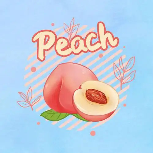 桃子英文字粉色可爱卡通柯式烫画热转印胶印耐水洗印花t恤装饰贴