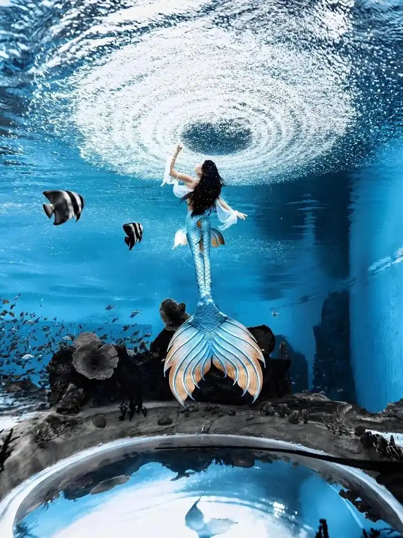 五一我在普宁栏臂湾等你-美人鱼表演