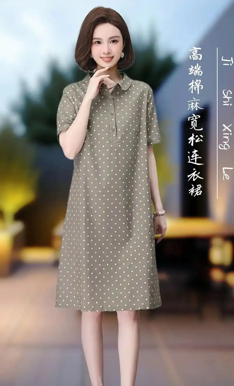 夏日里的清凉时尚~高端棉麻连衣裙!